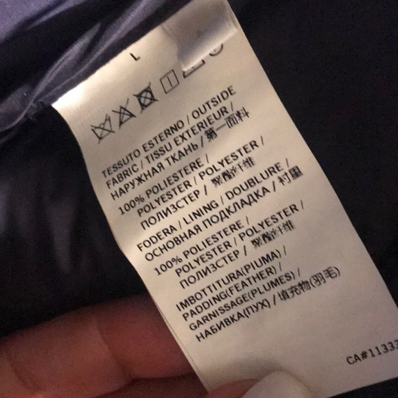 Navy feather down jacket - Picture 7 of 8